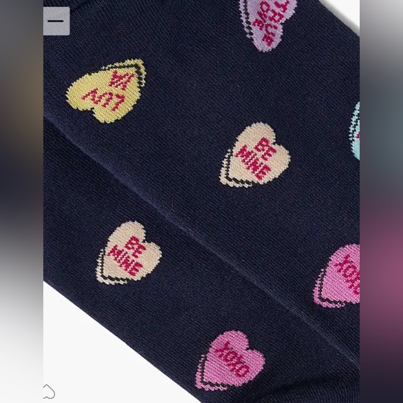 J CREW Mens CANDY HEART novelty Dress Socks LOVE Valentine’s Day conversation - Picture 2 of 3